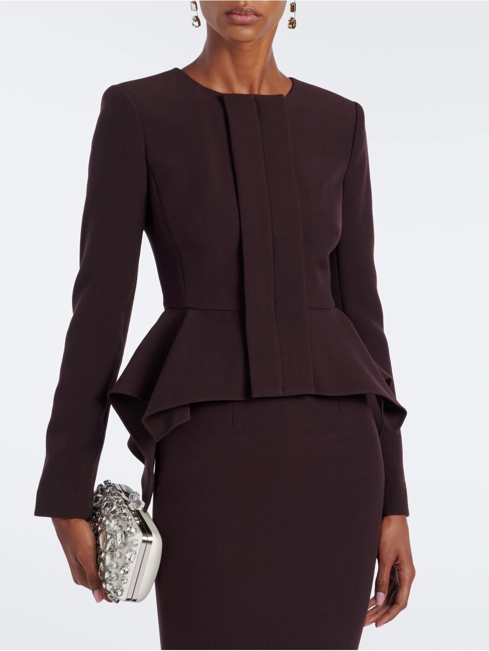 NWOT Roland Mouret Peplum crêpe jacket
